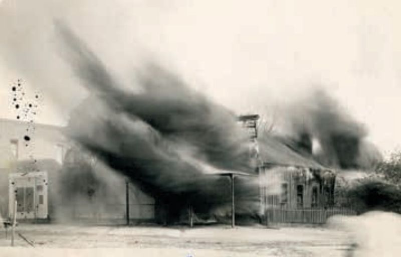 CS Fly studio fire in 1912 CS Fly studio fire in 1912