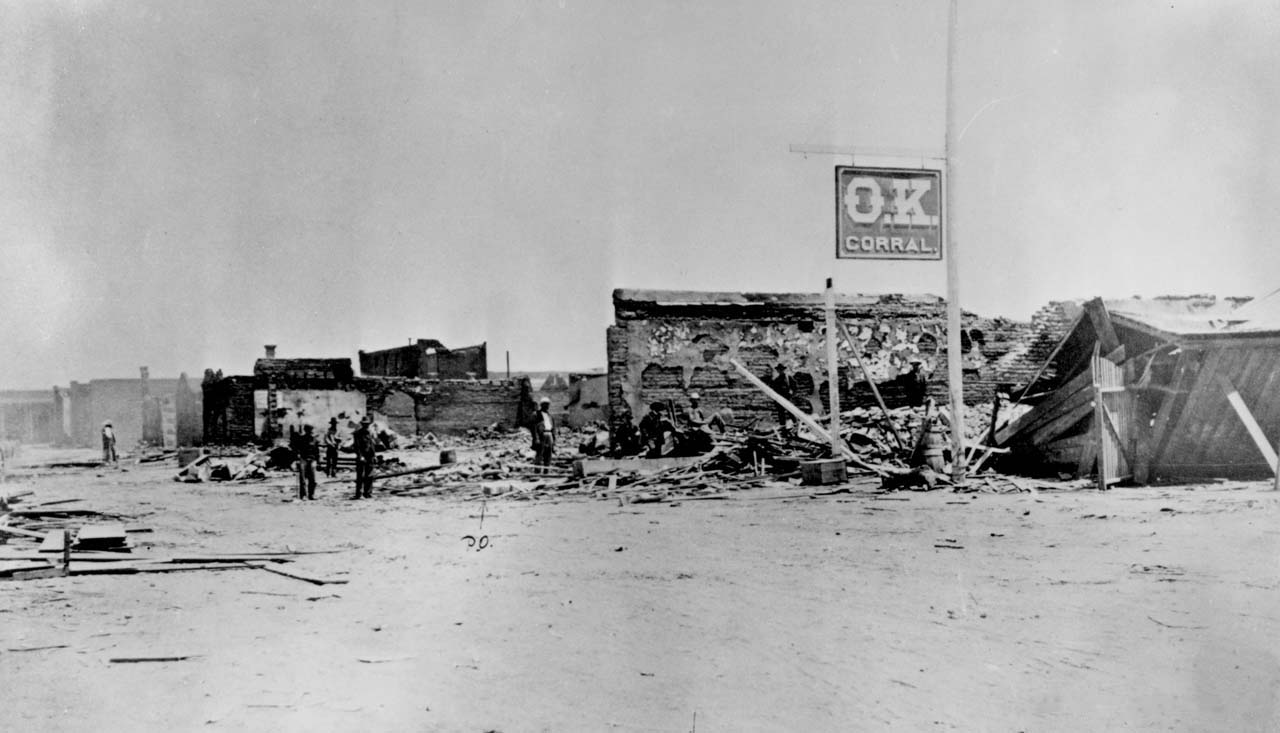 OK Corral destroyed in fire in 1882